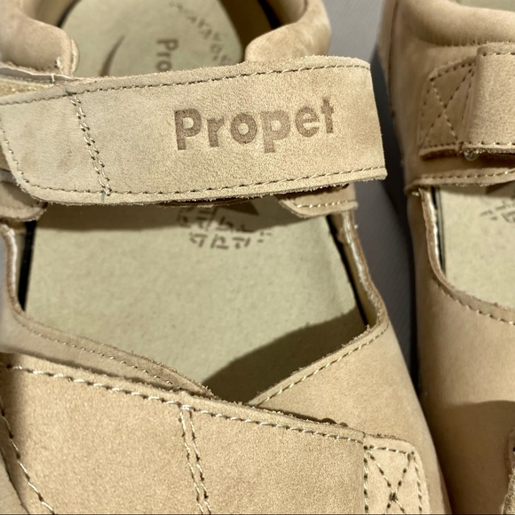 Propet Pedic Walker Sandals Dusty Tan Nubuck NW/OT Adjustable Straps - Picture 5 of 15